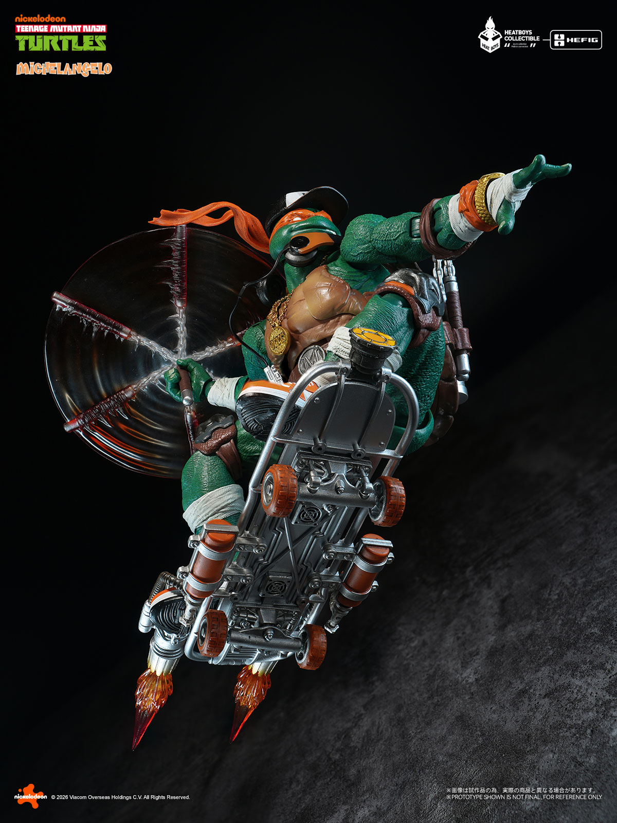 HEATBOYS HB0105 "TEENAGE MUTANT NINJA TURTLES" MICHELANGELO ALLOY ACTION FIGURE DELUXE EDITION