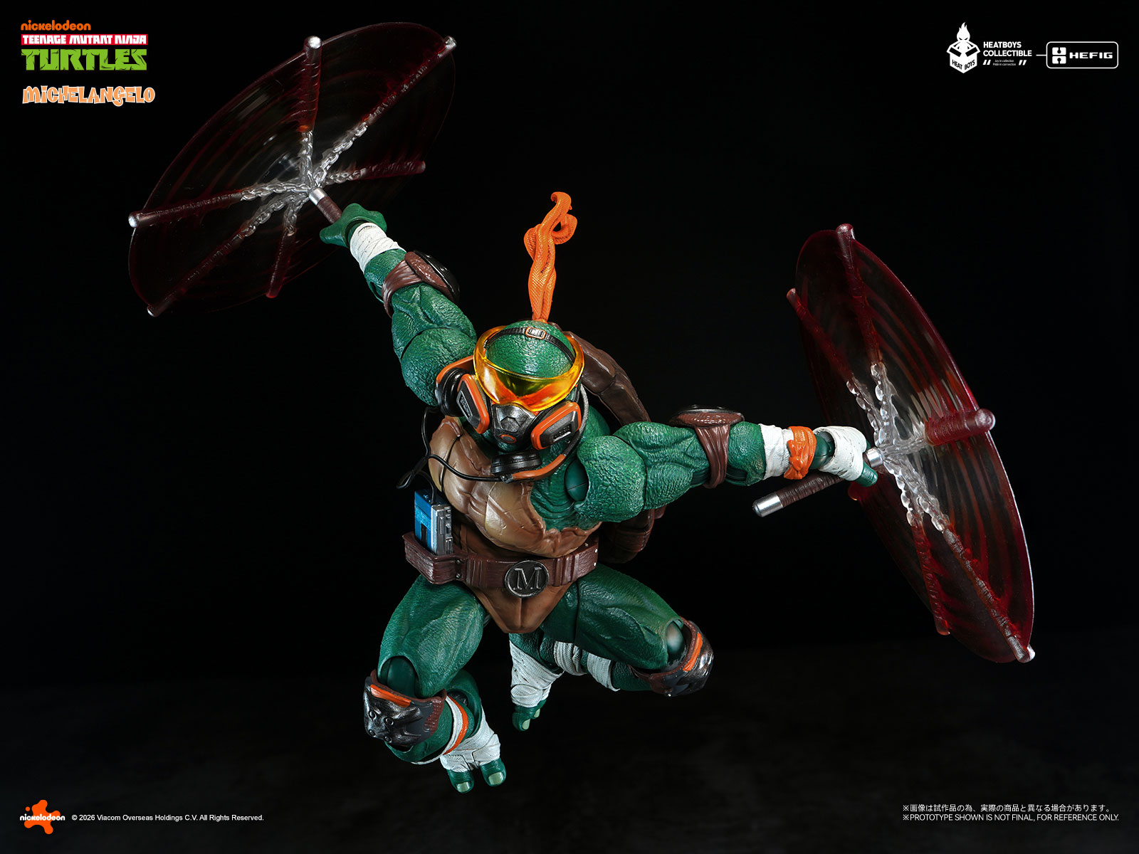 HEATBOYS HB0105 "TEENAGE MUTANT NINJA TURTLES" MICHELANGELO ALLOY ACTION FIGURE DELUXE EDITION