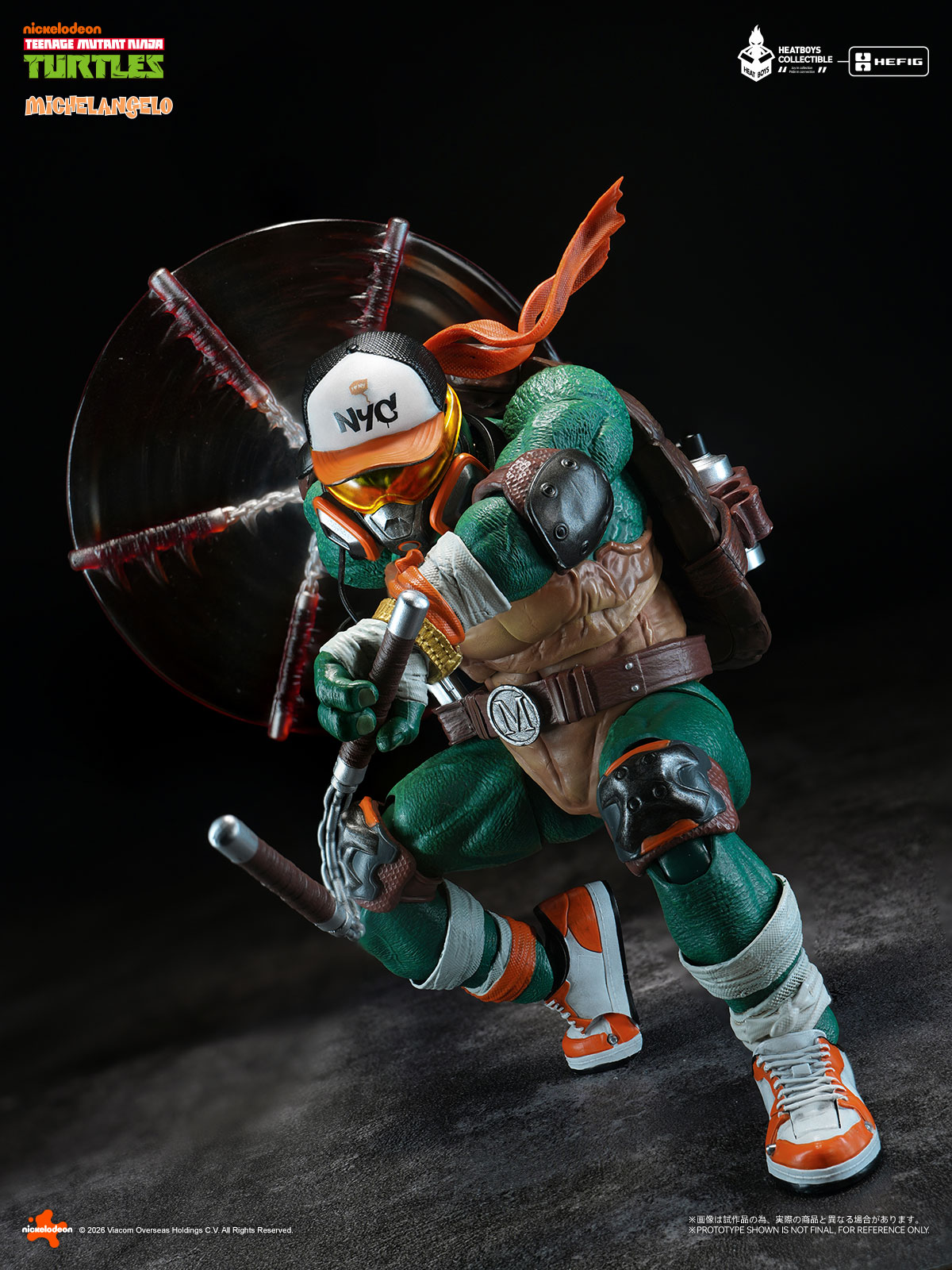 HEATBOYS HB0105 "TEENAGE MUTANT NINJA TURTLES" MICHELANGELO ALLOY ACTION FIGURE DELUXE EDITION