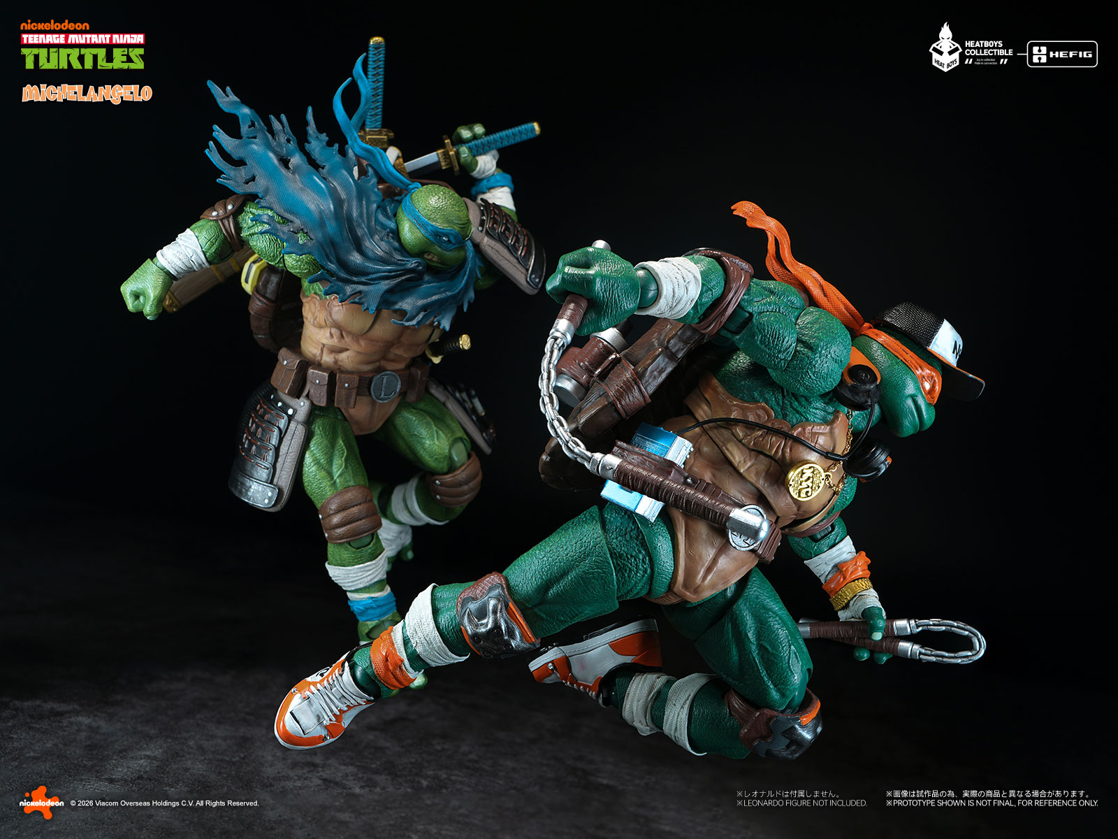 HEATBOYS HB0105 "TEENAGE MUTANT NINJA TURTLES" MICHELANGELO ALLOY ACTION FIGURE DELUXE EDITION