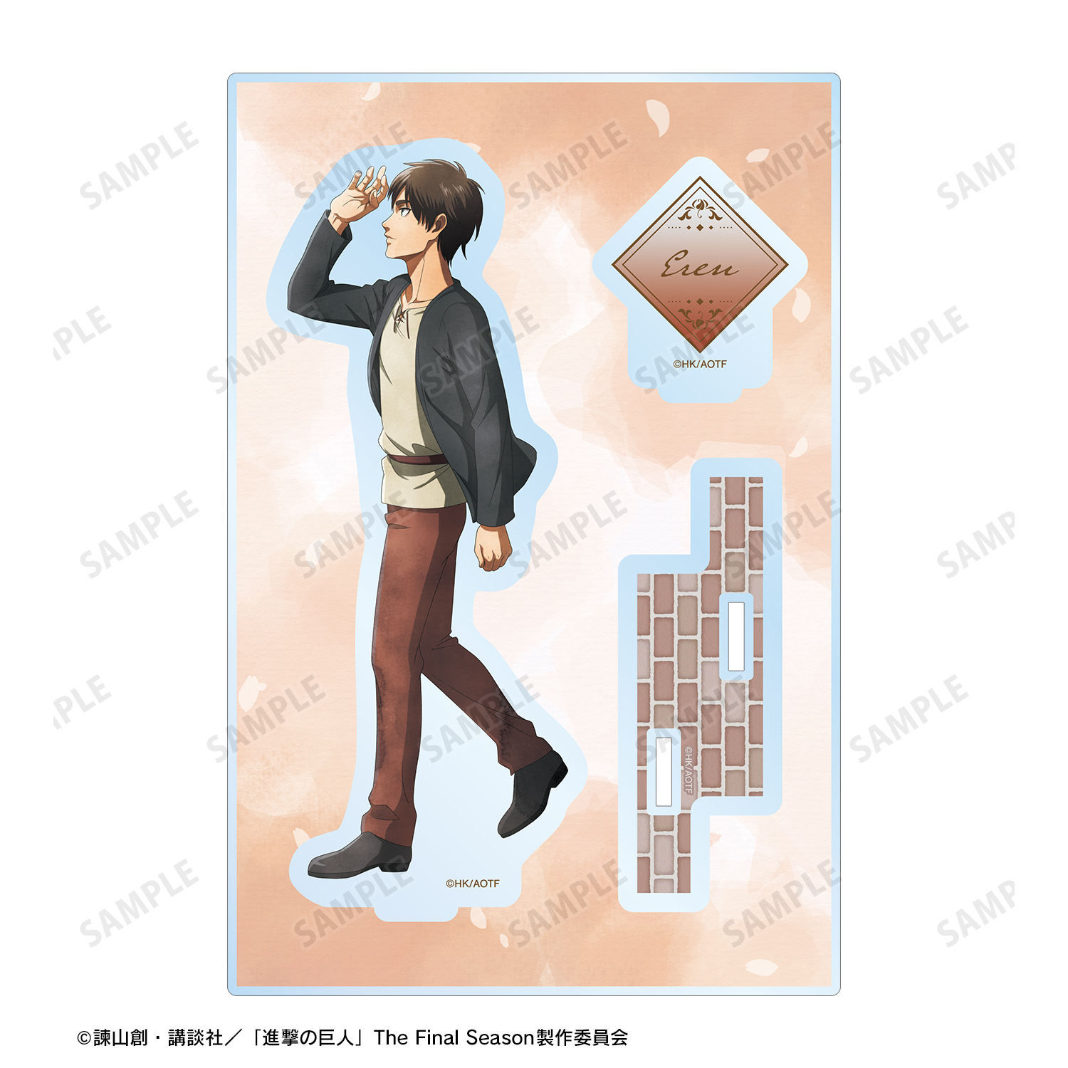 [Pre-order] "Attack on Titan" Eren Walking Watercolor Style Ver. Big Acrylic Stand with Parts