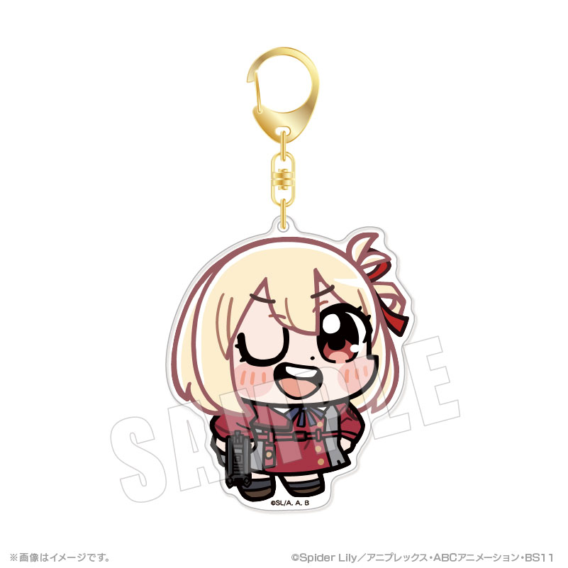 "Lycoris Recoil" Bkub Big Acrylic Key Chain 01 Nishikigi Chisato (Uniform Ver.)