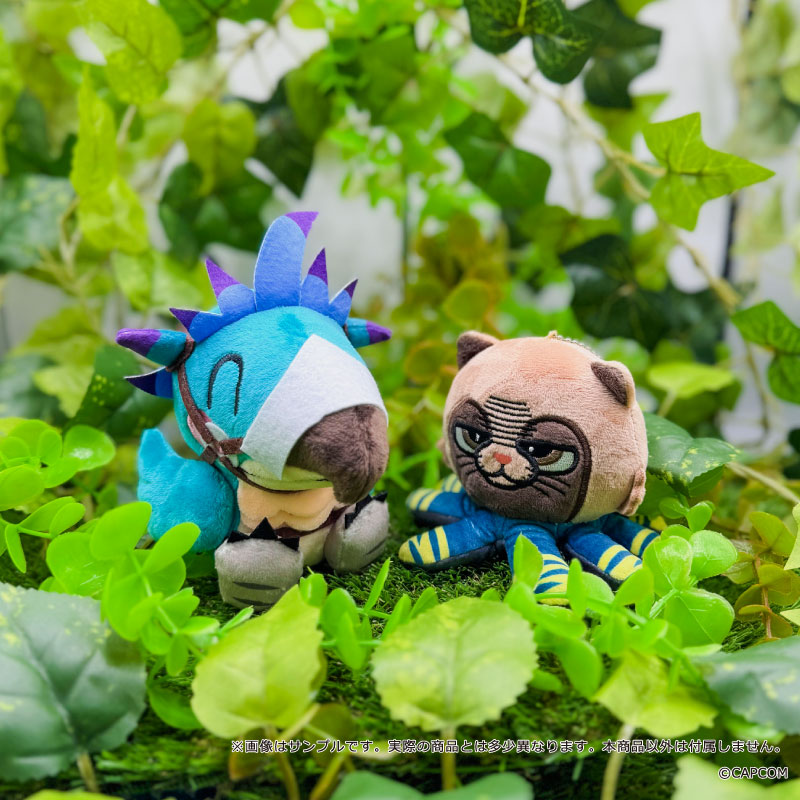 "Monster Hunter Wilds" x Bkub Plush Mascot Palico Nu Udra Set