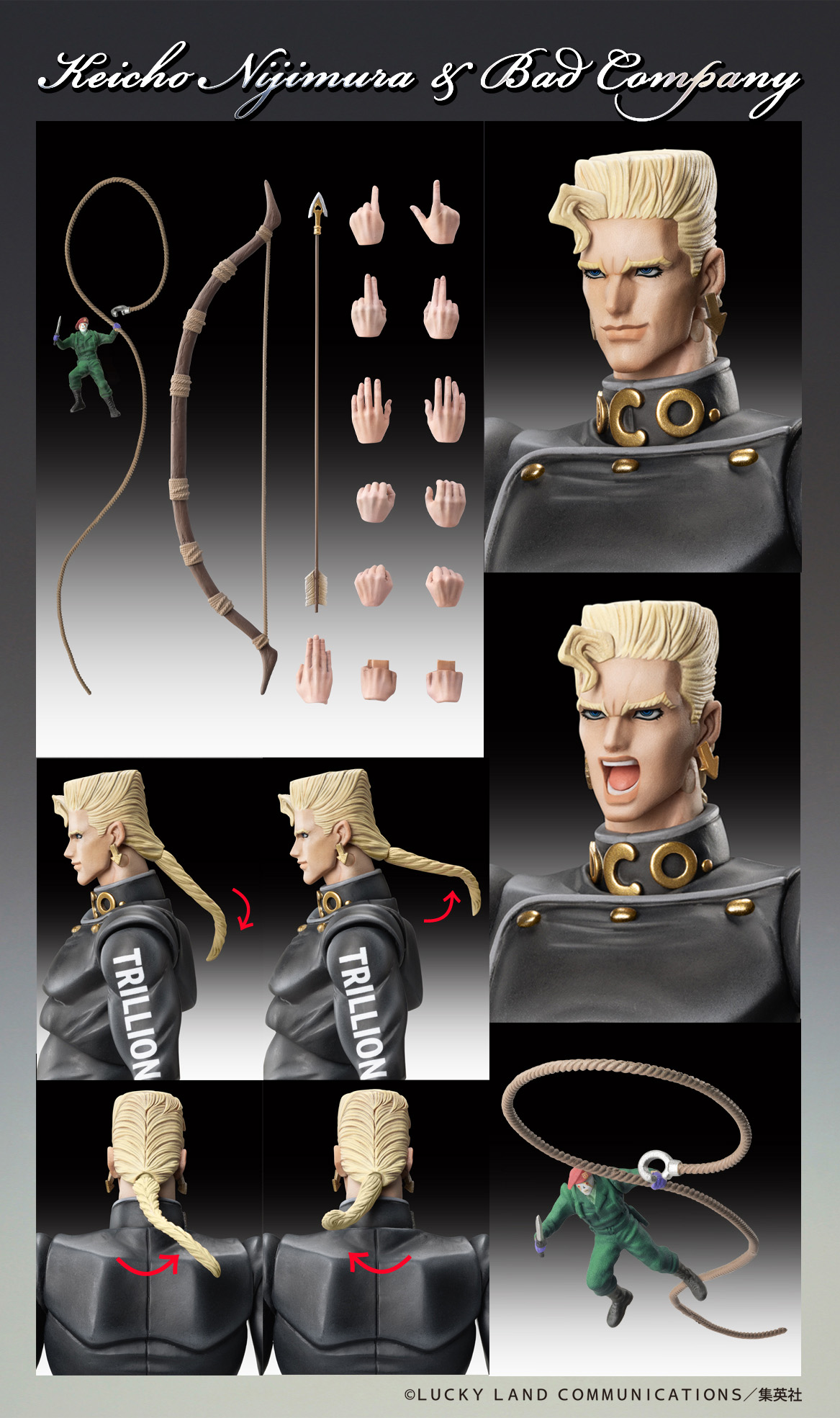 Super Action Statue "JoJo's Bizarre Adventure -Part IV-" Nijimura Keicho & Bad Company