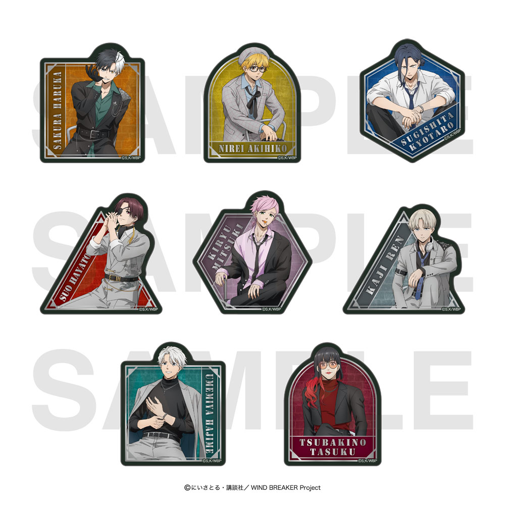 "Wind Breaker" Die-cut Sticker Set Life-size Ver.