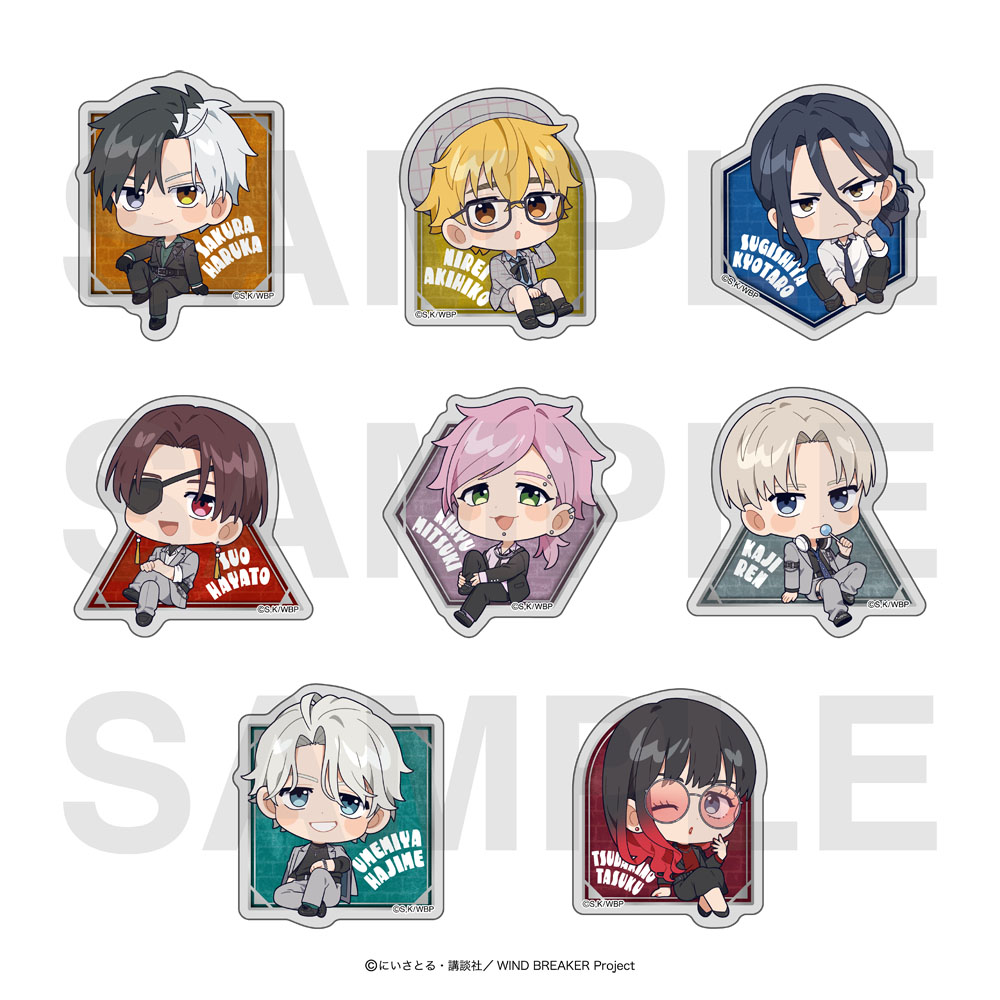 "Wind Breaker" Die-cut Sticker Set Mini Character Ver.