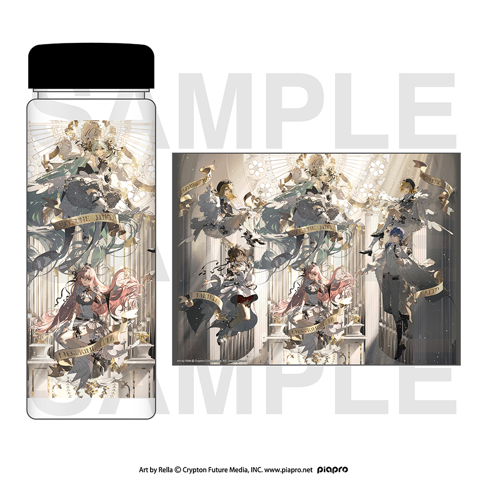 Piapro Characters Hatsune Miku Symphony Collaboration Cafe 10th Anniversary Party Clear Bottle