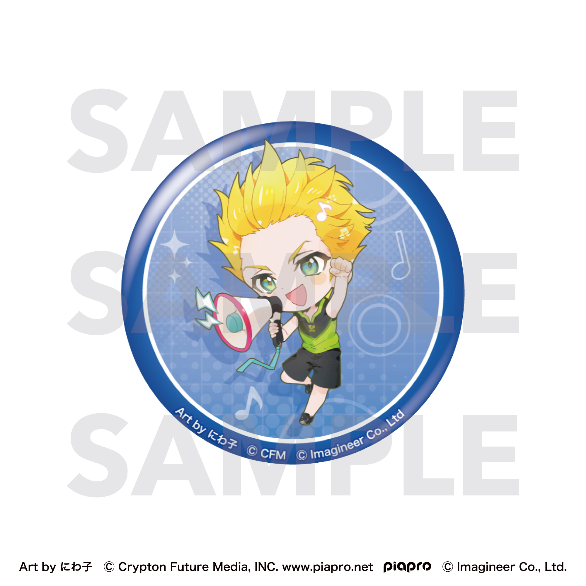 Piapro Characters Fit Boxing feat. Hatsune Miku Art by Niwako Glitter Can Badge Evan