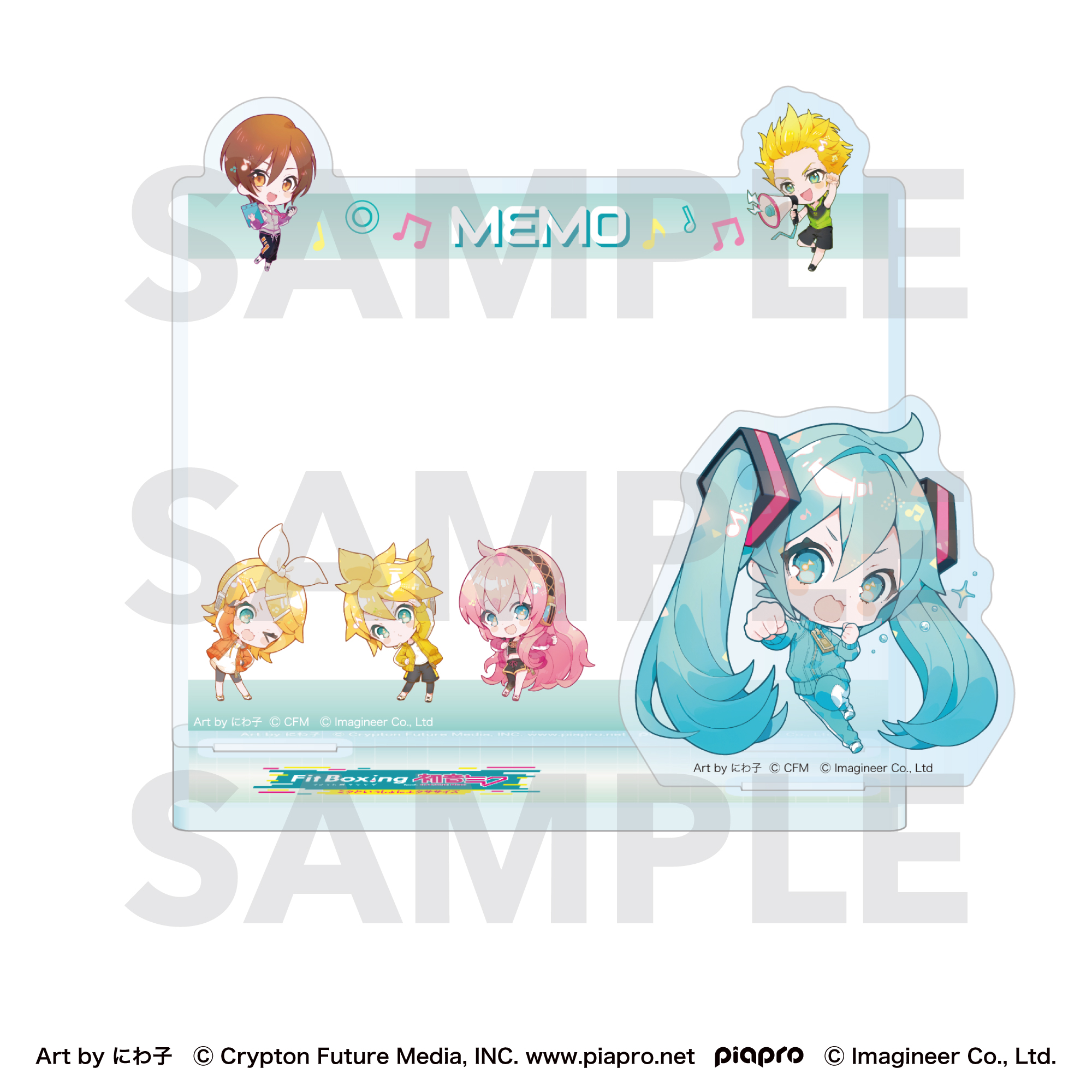 Piapro Characters Fit Boxing feat. Hatsune Miku Art by Niwako Acrylic Memo Stand Deformed Character Set