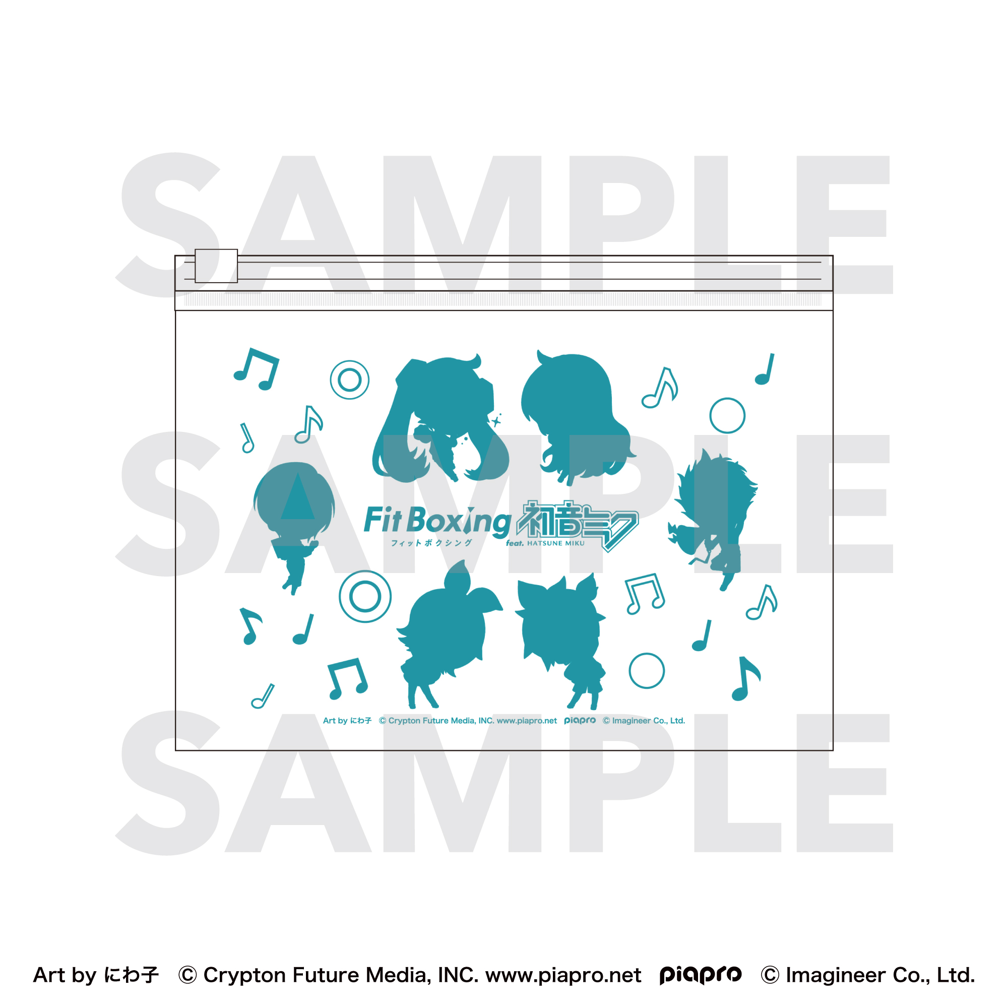 Piapro Characters Fit Boxing feat. Hatsune Miku Art by Niwako Clear Pouch Deformed Character Set