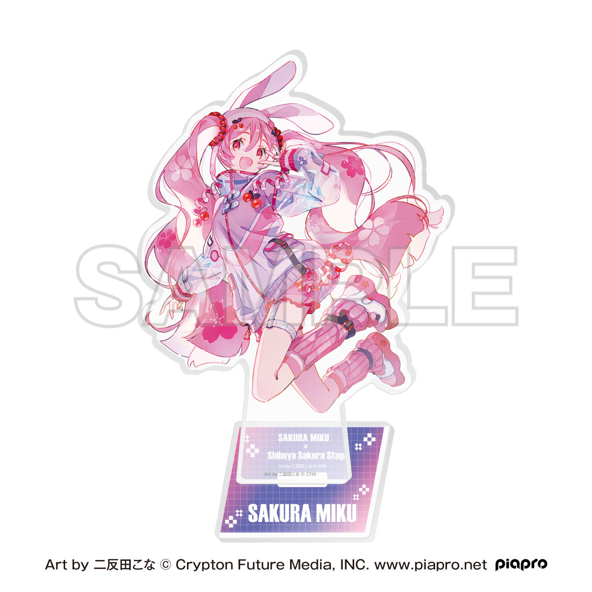 Sakura Miku x Shibuya Sakura Stage Acrylic Stand Art by Cona Nitanda