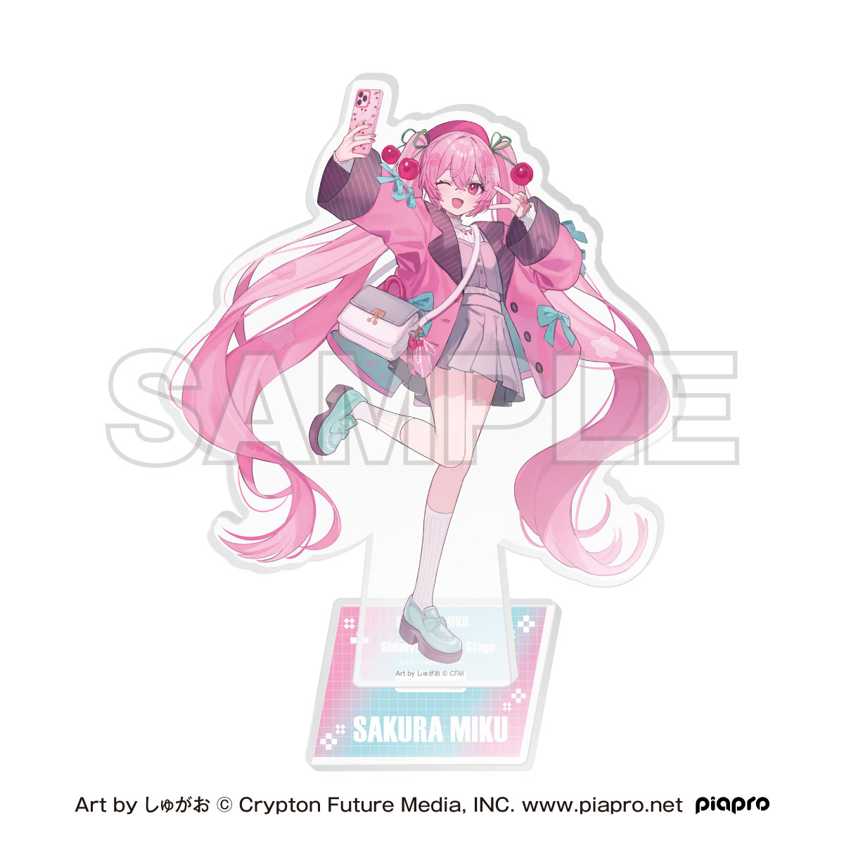 Sakura Miku x Shibuya Sakura Stage Acrylic Stand Art by Shugao