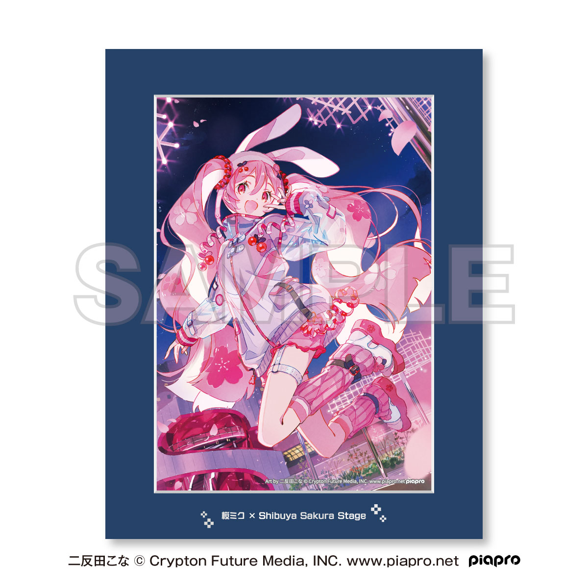 Sakura Miku x Shibuya Sakura Stage Chara Fine Mat Art by Cona Nitanda