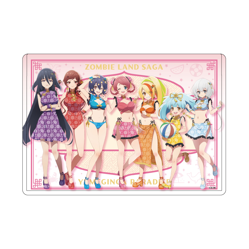 Chara Clear Case "Zombie Land Saga: Yumeginga Paradise" 02 Group Design China Swimwear Ver. (Original Illustration)