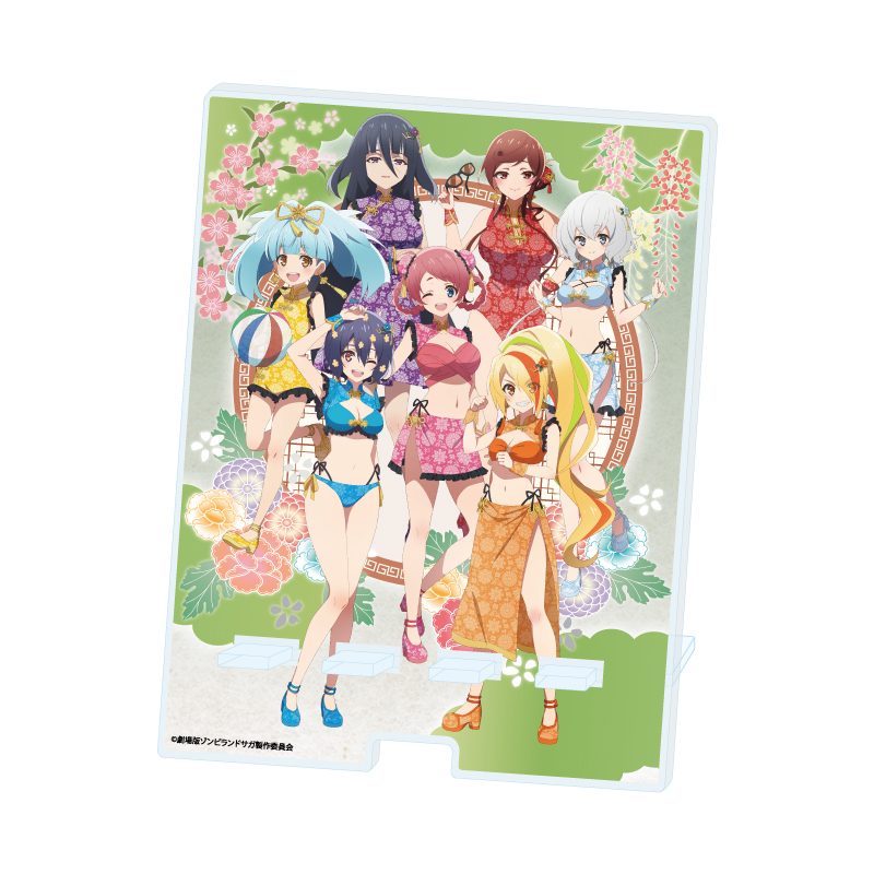Deka Sma Chara Stand "Zombie Land Saga: Yumeginga Paradise" 01 Group Design China Swimwear Ver. (Original Illustration)