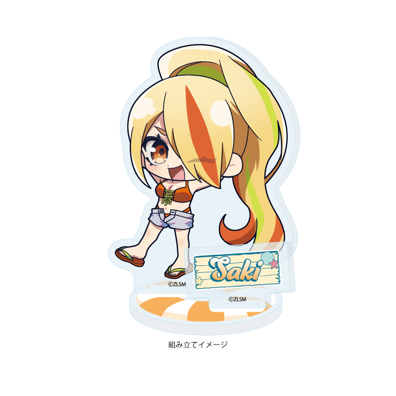 Acrylic Stand Plate "Zombie Land Saga: Yumeginga Paradise" 02 Nikaido Saki Swimwear Ver. (Mini Character Illustration)