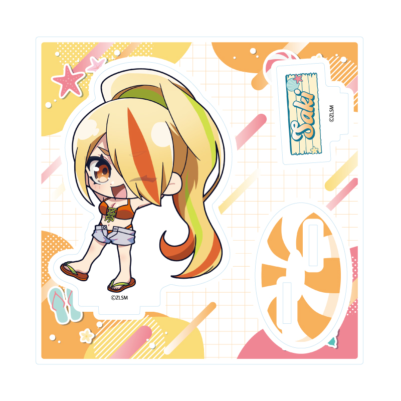 Acrylic Stand Plate "Zombie Land Saga: Yumeginga Paradise" 02 Nikaido Saki Swimwear Ver. (Mini Character Illustration)