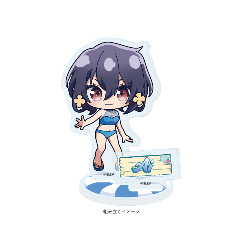 Acrylic Stand Plate "Zombie Land Saga: Yumeginga Paradise" 03 Mizuno Ai Swimwear Ver. (Mini Character Illustration)