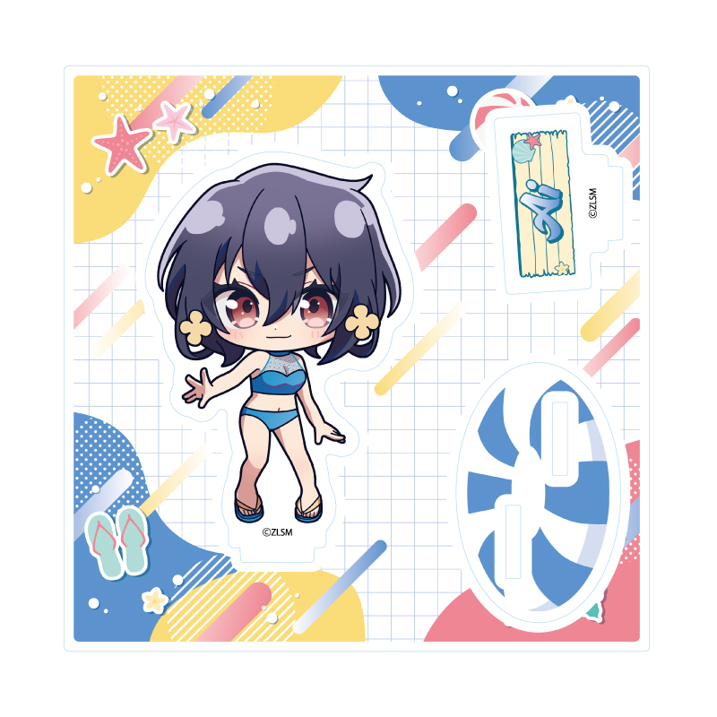 Acrylic Stand Plate "Zombie Land Saga: Yumeginga Paradise" 03 Mizuno Ai Swimwear Ver. (Mini Character Illustration)