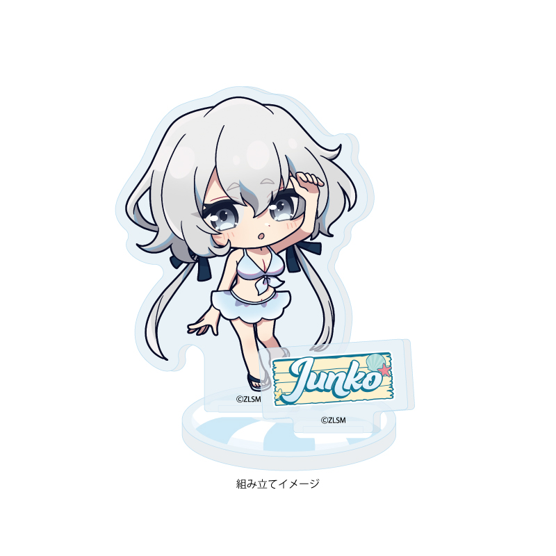 Acrylic Stand Plate "Zombie Land Saga: Yumeginga Paradise" 04 Konno Junko Swimwear Ver. (Mini Character Illustration)