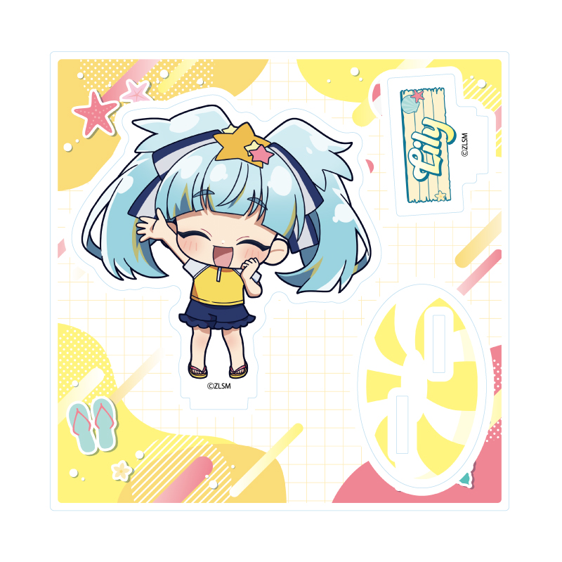 Acrylic Stand Plate "Zombie Land Saga: Yumeginga Paradise" 06 Hoshikawa Lily Swimwear Ver. (Mini Character Illustration)