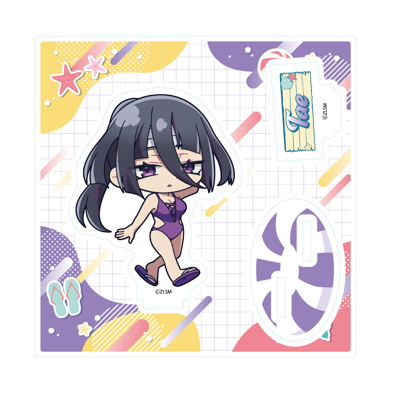Acrylic Stand Plate "Zombie Land Saga: Yumeginga Paradise" 07 Yamada Tae Swimwear Ver. (Mini Character Illustration)