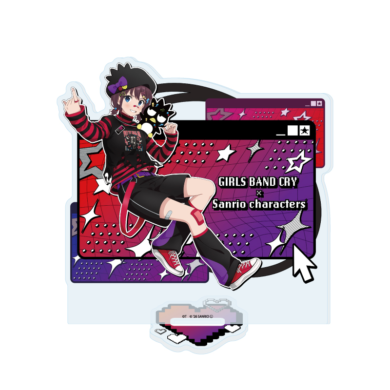 Acrylic Stand "Girls Band Cry" x Sanrio Characters 28 Iseri Nina x Bad Badtz-Maru (Collaboration Illustration)