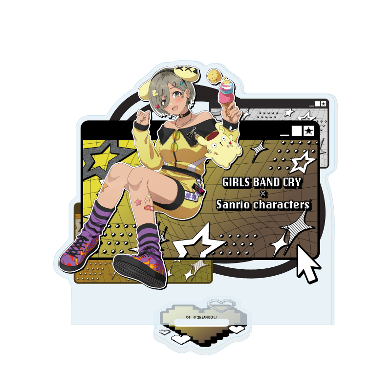 Acrylic Stand "Girls Band Cry" x Sanrio Characters 32 Rupa x Pom Pom Purin (Collaboration Illustration)