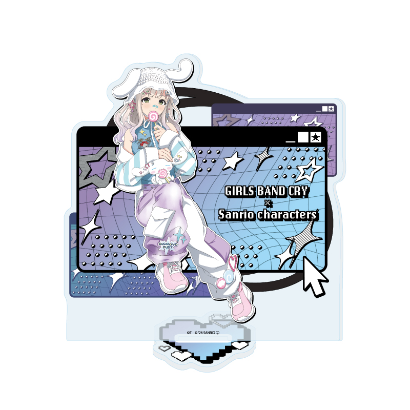 Acrylic Stand "Girls Band Cry" x Sanrio Characters 36 Ai x Cinnamoroll (Collaboration Illustration)