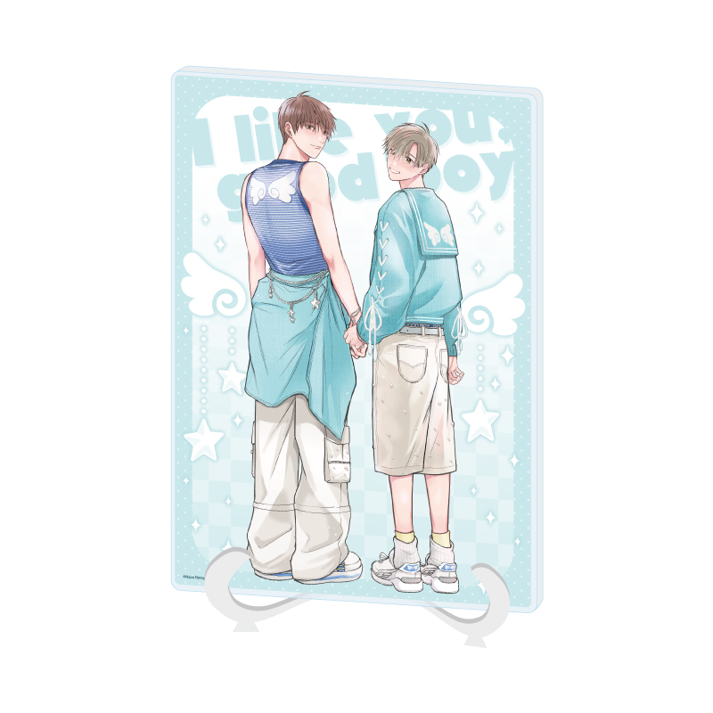 Acrylic Art Board A5 Size "I Like You, Good Boy" 01 Igarashi Aoi & Sato Shota (Original Illustration)