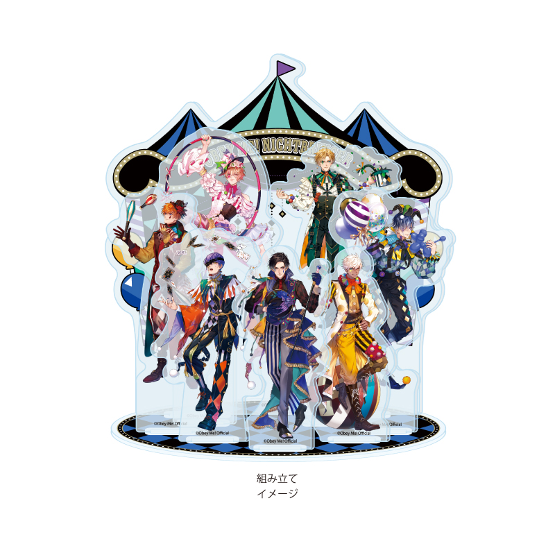 Acrylic Diorama "Obey Me! Nightbringer" 01 Group Design (Original Illustration)