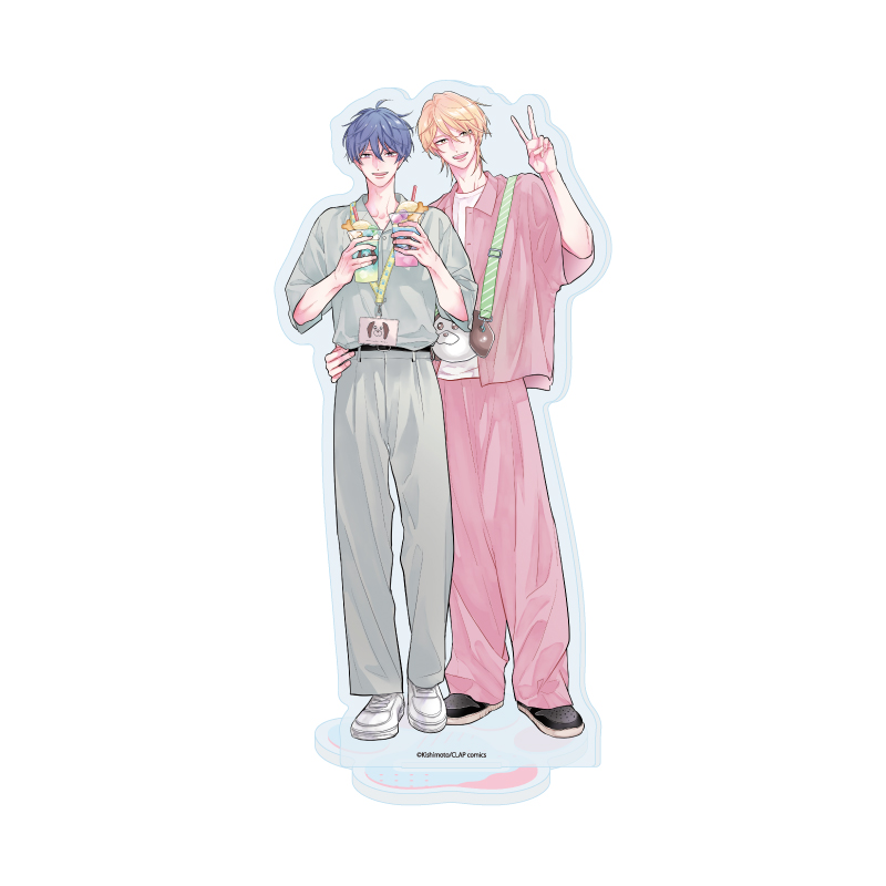Acrylic Stand "Aihara-kun to Kashima-kun wa Lovecome Kamoshirenai" 01 Aihara Tomoki & Kashima Naoto (Original Illustration)