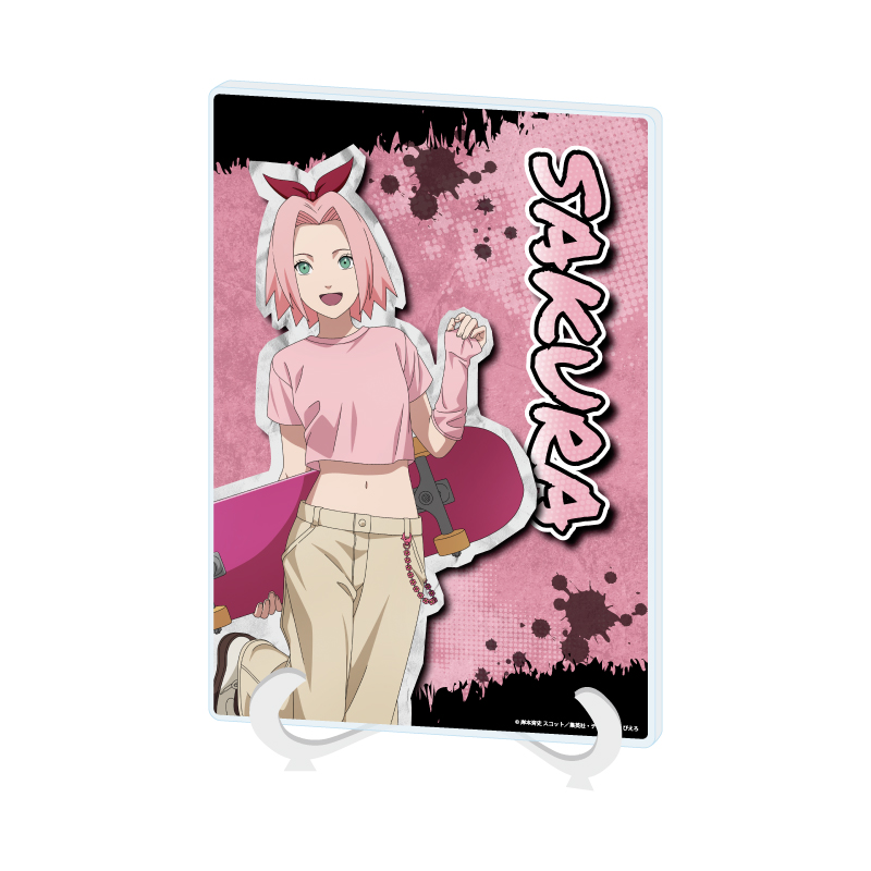 Acrylic Art Board A5 Size "NARUTO -Shippuden-" 05 Haruno Sakura Street Fashion Ver. (Original Illustration)