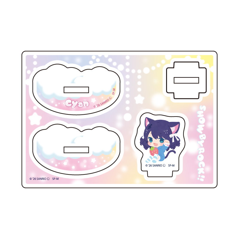 Yurayura Acrylic Stand "Show by Rock!!" 17 Cyan (Mini Character Illustration)