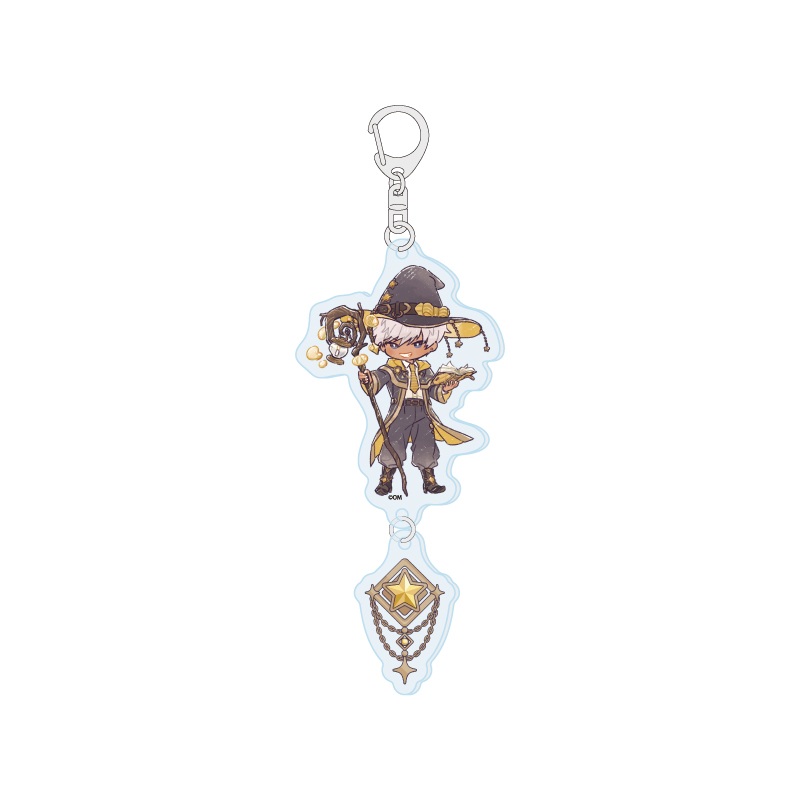 Linked Acrylic Key Chain "Obey Me! Nightbringer" 02 Wizard Ver. Mammon (Retro Art Illustration)
