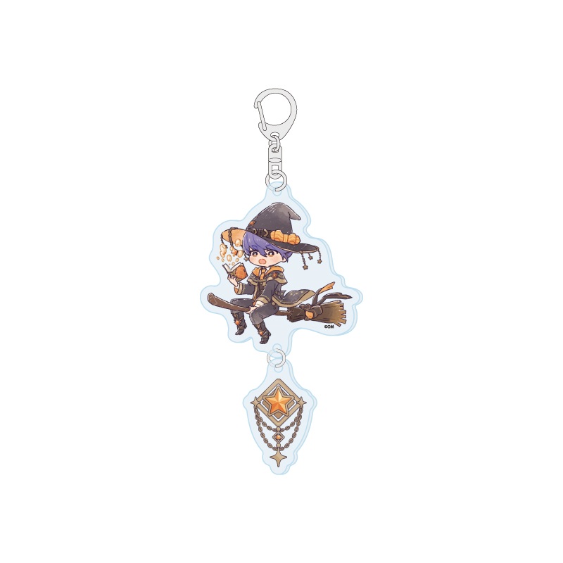 Linked Acrylic Key Chain "Obey Me! Nightbringer" 03 Wizard Ver. Leviathan (Retro Art Illustration)