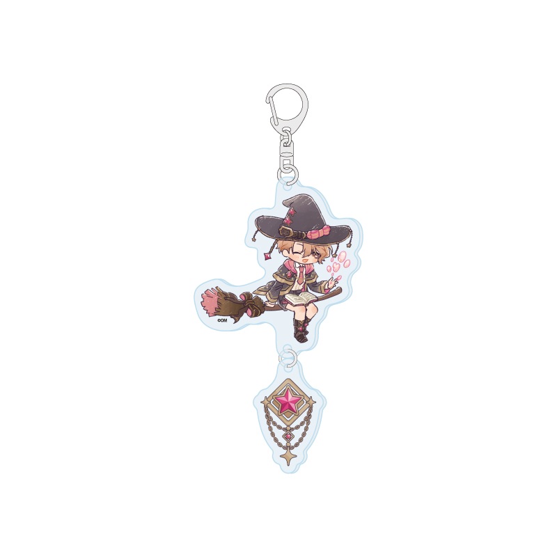 Linked Acrylic Key Chain "Obey Me! Nightbringer" 05 Wizard Ver. Asmodeus (Retro Art Illustration)