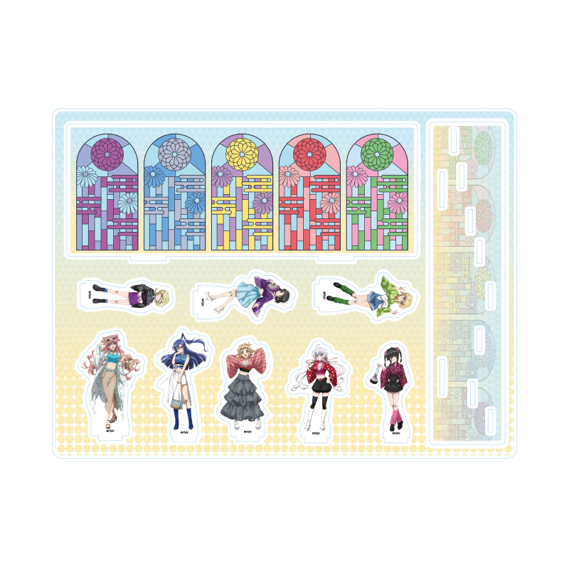 Acrylic Diorama "Senki Zessho Symphogear XV" 02 Group Design Kimono x Y2K Ver. (Original Illustration)
