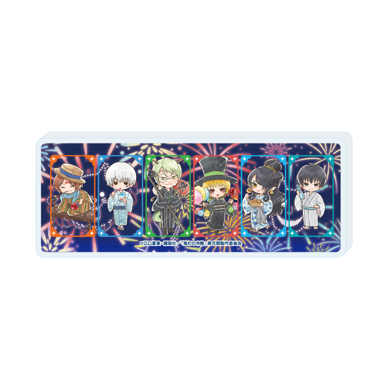 Mini Acrylic Block "Hozuki's Coolheadedness" 04 Fireworks Festival B Ver. (Graff Art Illustration)