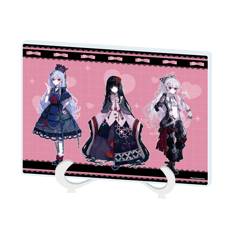 Acrylic Art Board A5 Size "Touhou Project" 03 Kaguya & Keine & Mokou Yami Kawaii Ver. (Original Illustration)