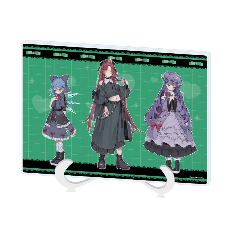 Acrylic Art Board A5 Size "Touhou Project" 08 Patchouli & Meiling & Cirno Yami Kawaii Ver. (Original Illustration)