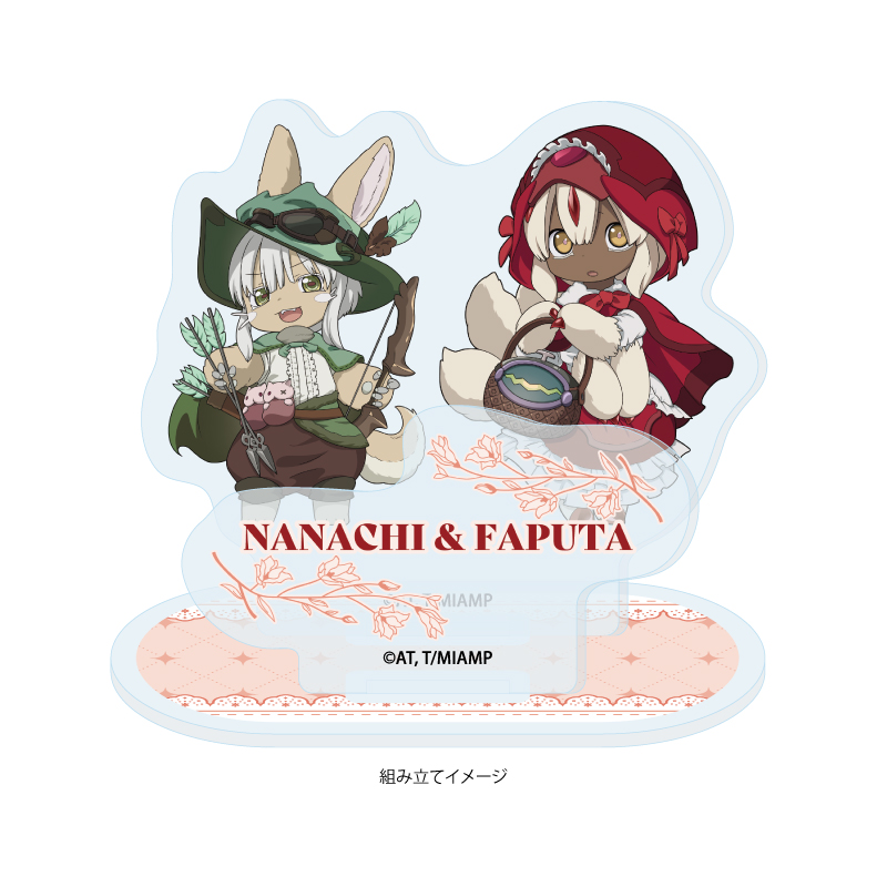 Acrylic Stand Plate "Made in Abyss" 01 Nanachi & Faputa Little Red Riding Hood Ver. (Mini Character Illustration)
