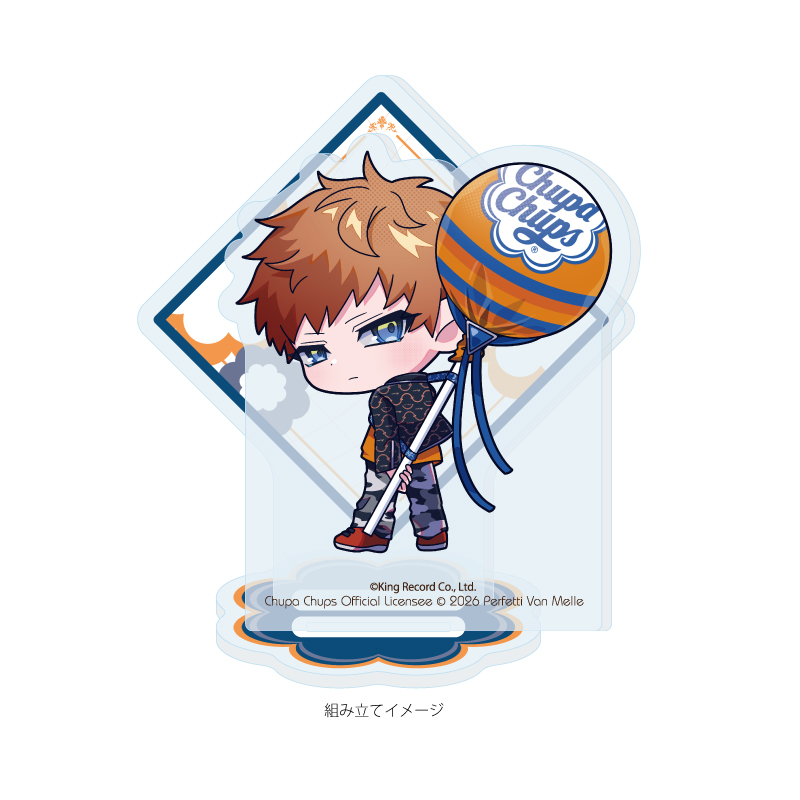 Acrylic Stand Plate "Hypnosismic -Division Rap Battle-" x Chupa Chups 06 Busujima Mason Rio (Mini Character Illustration)