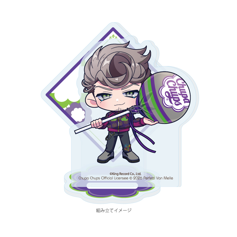 Acrylic Stand Plate "Hypnosismic -Division Rap Battle-" x Chupa Chups 18 Amaguni Hitoya (Mini Character Illustration)