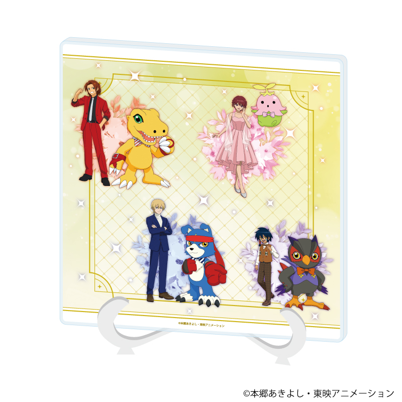 Acrylic Art Board "Digimon Savers" 01 Group Design (Original Illustration)