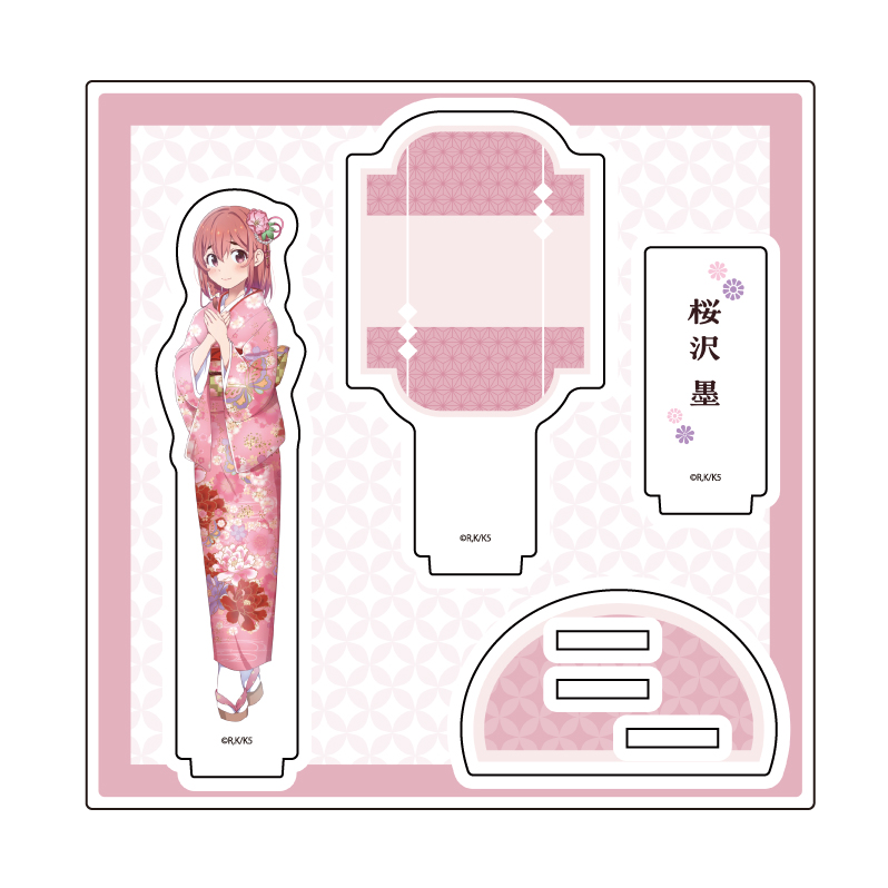 Acrylic Stand Plate "Rent-A-Girlfriend" 04 Sakurasawa Sumi Kimono Ver. (Original Illustration)