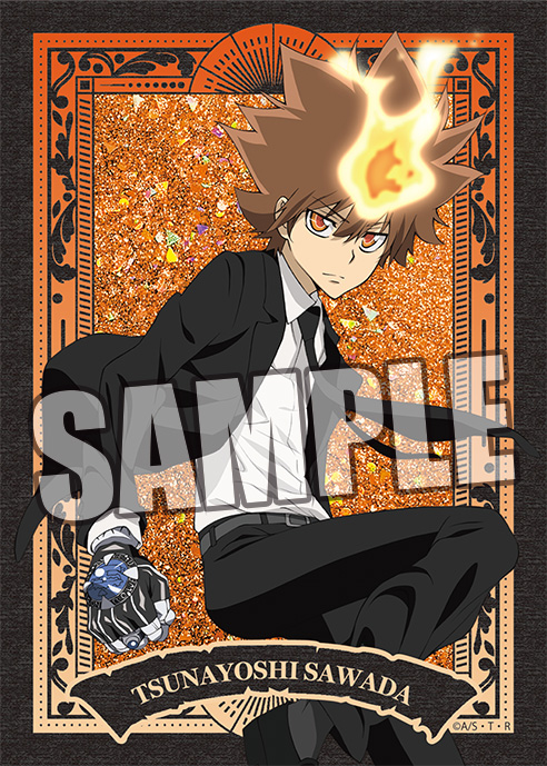 [Pre-order] "Reborn!" Oil in Lame Acrylic Block Tsuna