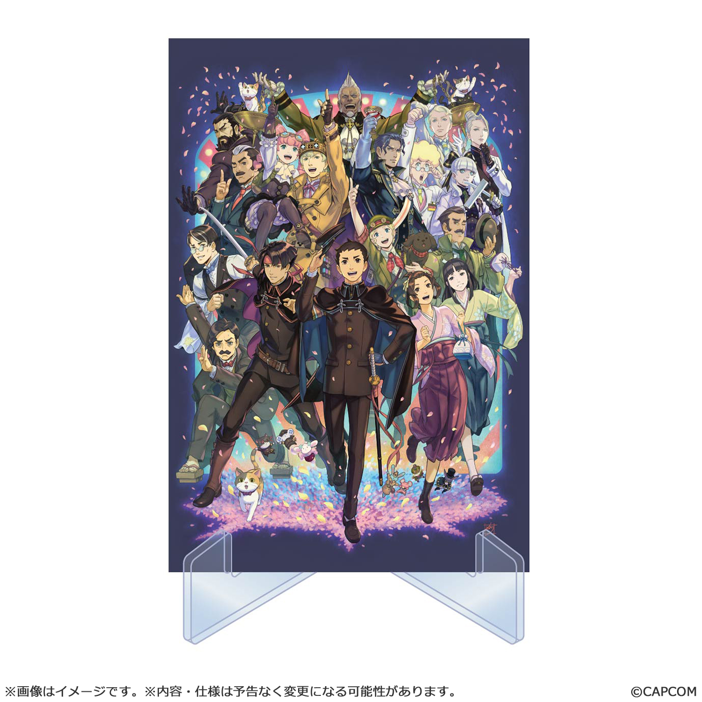 "The Great Ace Attorney" 10th Anniversary Illustration Card Set with Stand