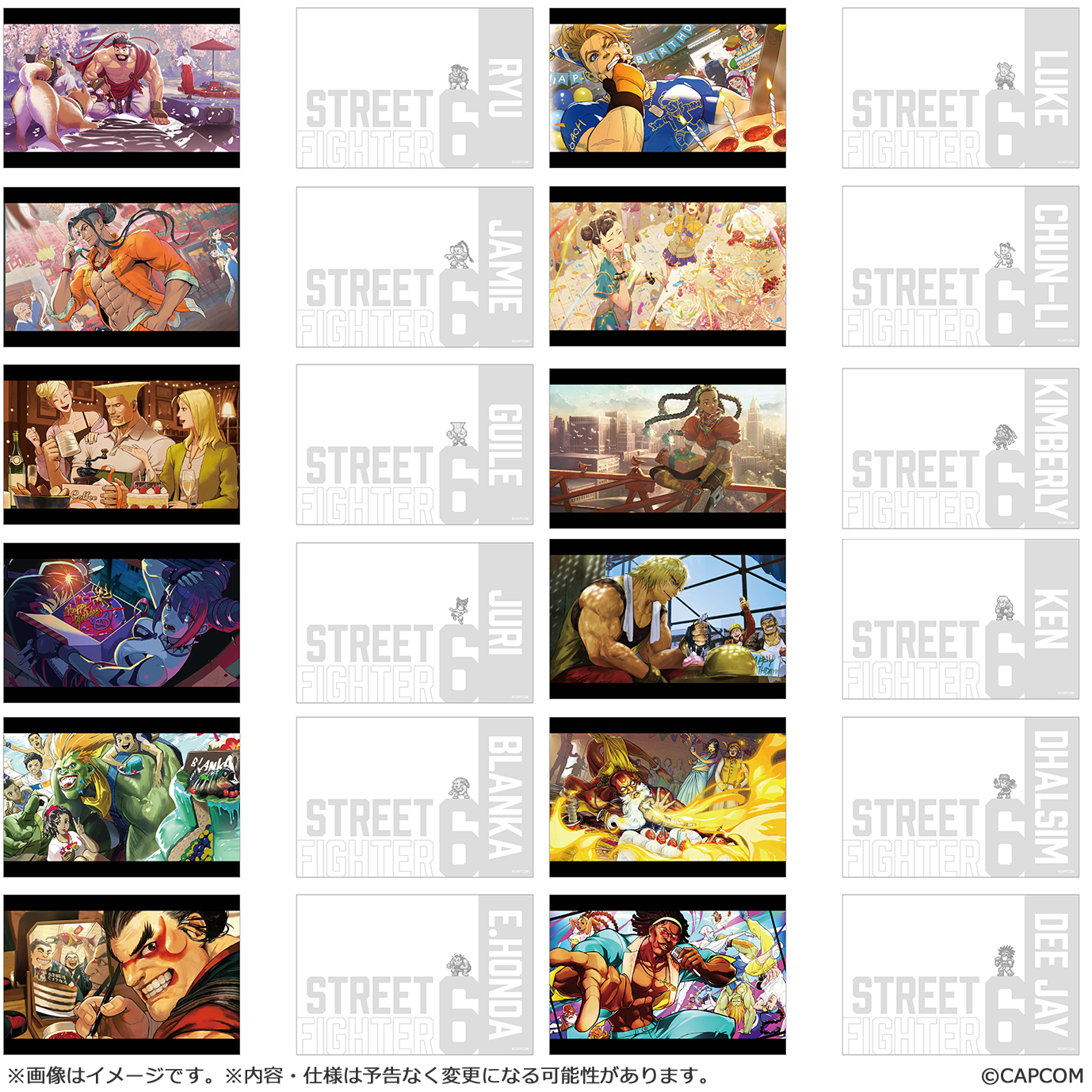 "Street Fighter 6" Illustration Card Set with Stand