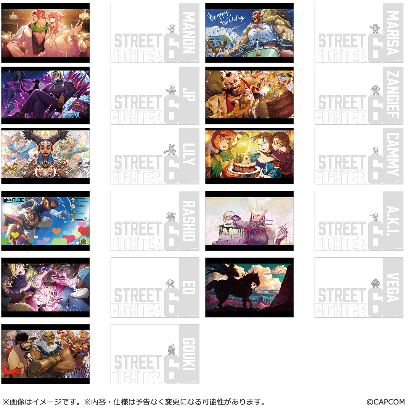 "Street Fighter 6" Illustration Card Set with Stand